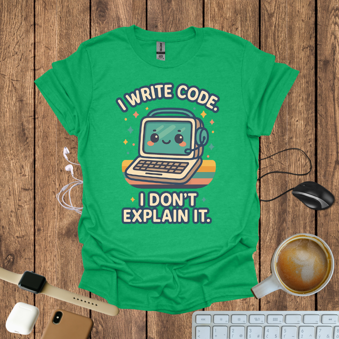 I write code, I don't explain it T-Shirt