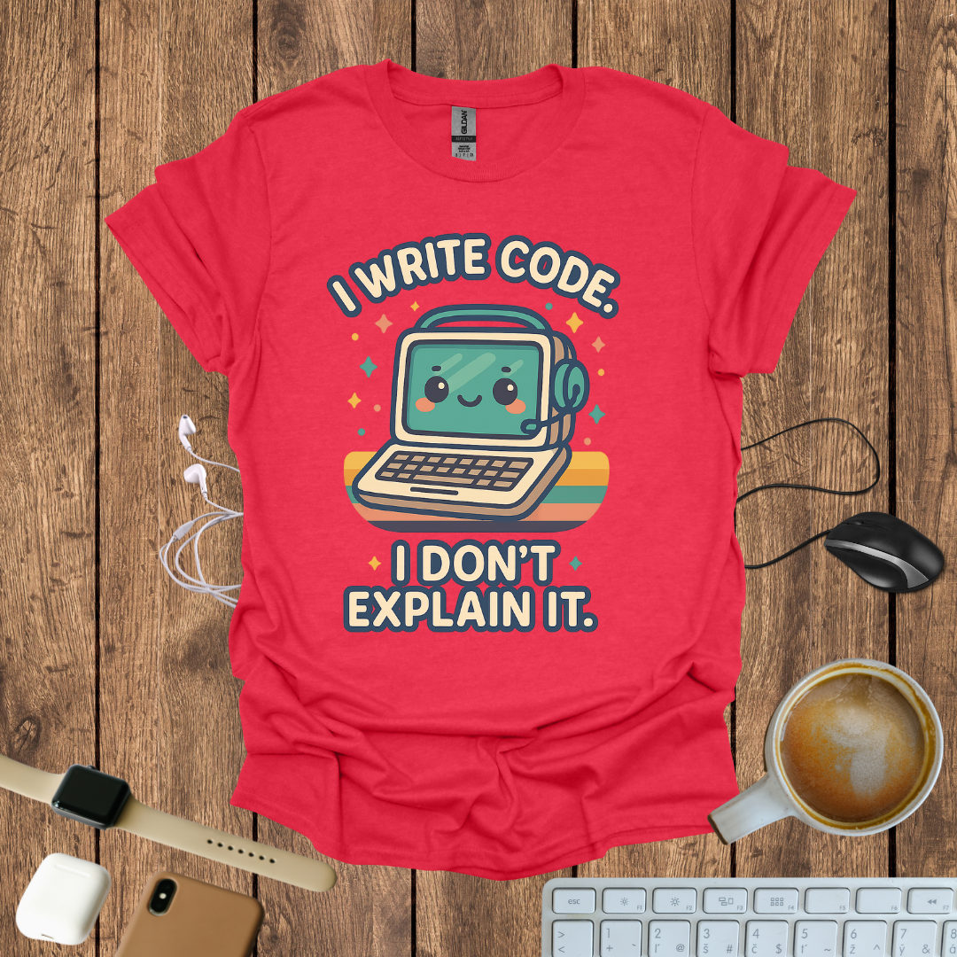 I write code, I don't explain it T-Shirt